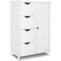 Meuble de salle de bain avec tiroir, porte et etagere ajustable, armoire de rangement compacte 30 x 55 x 82 cm, blanc